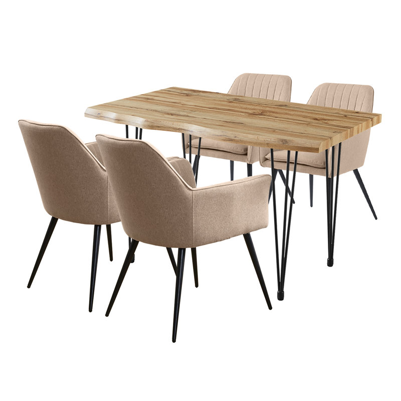 Mose 4 - Person Dining Set, 76cm H x 80cm W x 120cm L