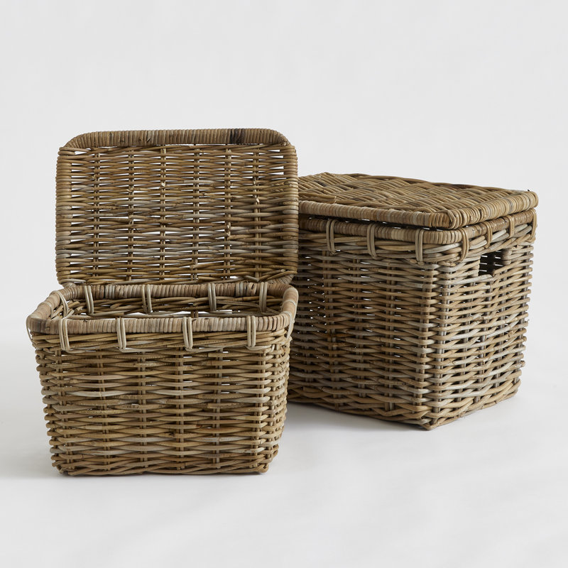 Ruthie Handmade Seagrass Decorative Basket Set