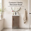 Ensemble de meuble-lavabo simple autoportant 20 po avec plateau en céramique Reynaldo-1423149823-1597465569