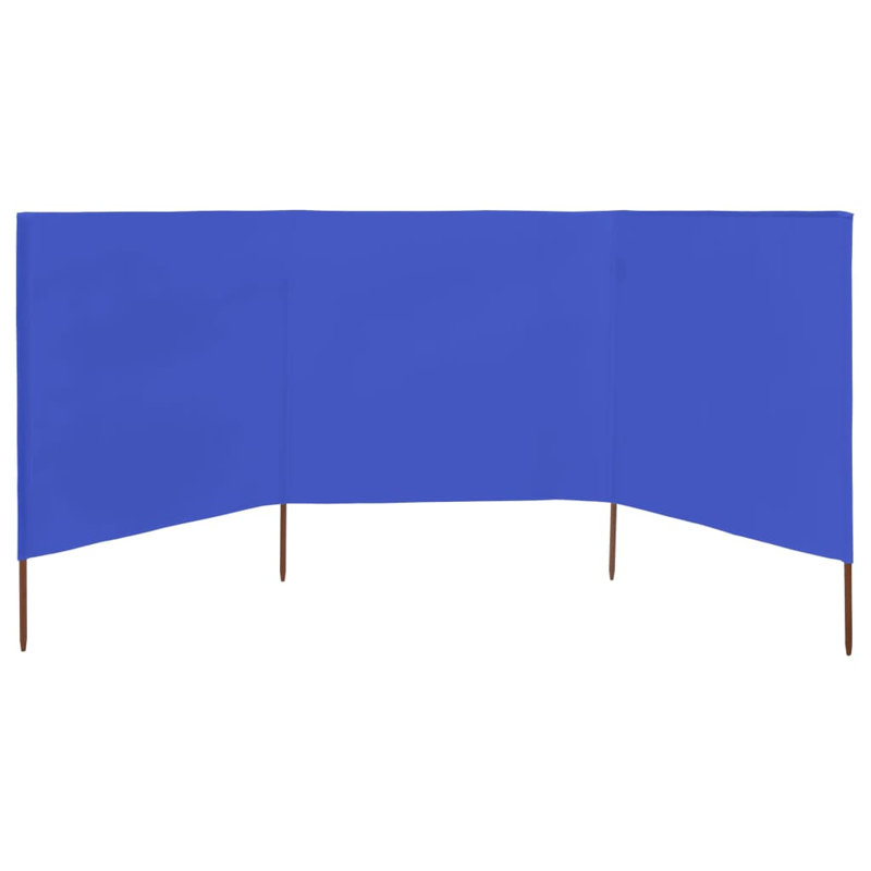 Braud Wood Folding Room Divider, Azure Blue, 150cm H x 400cm W