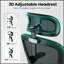 Chaise de bureau ergonomique avec appui-tête, dossier haut, soutien lombaire réglable et accoudoirs pivotants pour la maison et le bureau-1026123349-1026123345