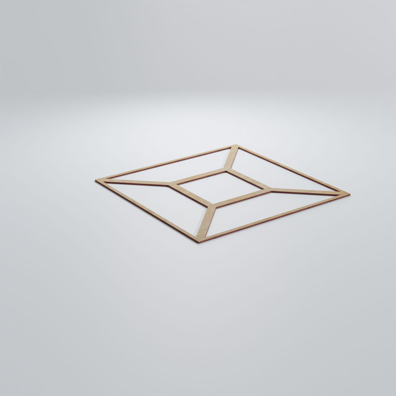 Panneaux muraux décoratifs en bois Marion, Hickory, H 11 3/8 po x l 11 3/8 po x P 3/8 po