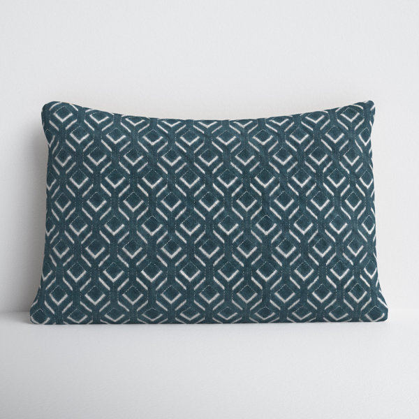 Brielle Home Soft Velvet Square Navy 18 in. x 18 in. Throw Pillow, Blue