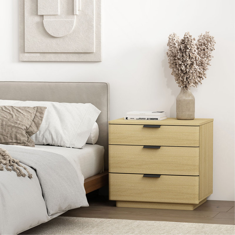 Payton 26" Nightstand in Natural Oak (3-Drawer)