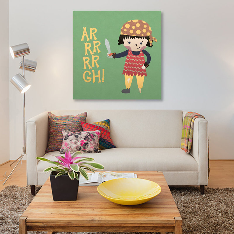 « ahoy matey iv », impression sur toile, H 18 po x l 18 po x P 1,5 po, Toile tendue, Pas de tapis
