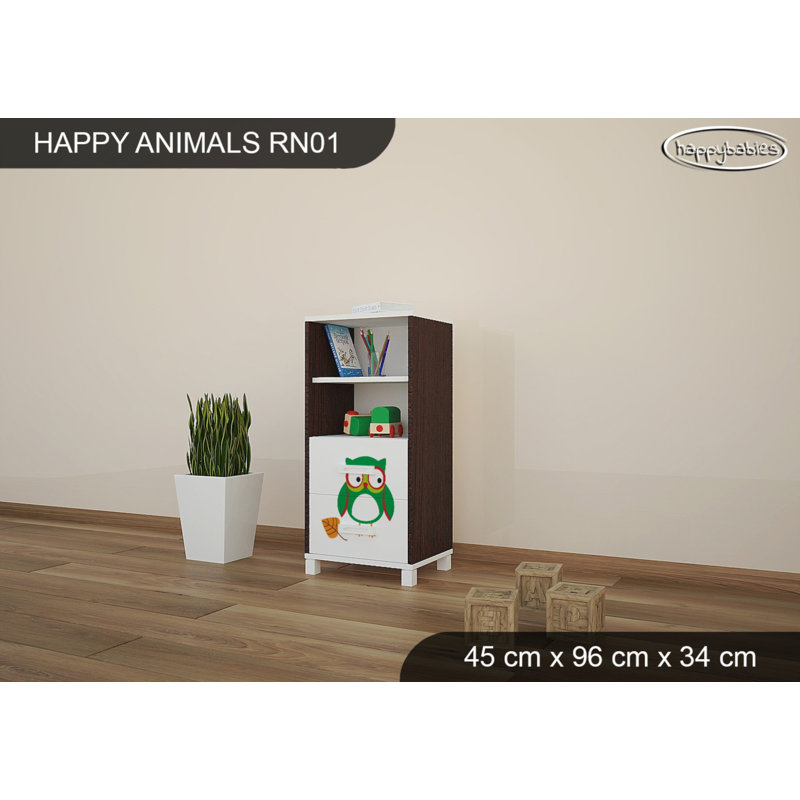 45cm W Animals Kids Cube, Chestnut