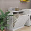 Armoire de trieur de linge à deux compartiments inclinable - blanc-1827944698