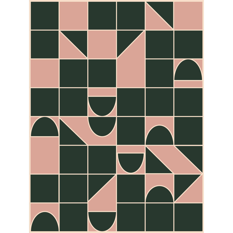 «Blush and Forest» par Beth Vassalo - impression, Papier avec cadre noir, H 20 po x l 16 po