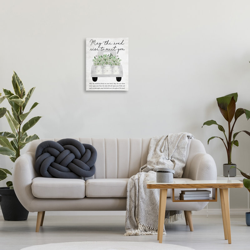 Toile May Road Rise To Meet You, design par Lettré et doublé, H 20 po x l 16 po