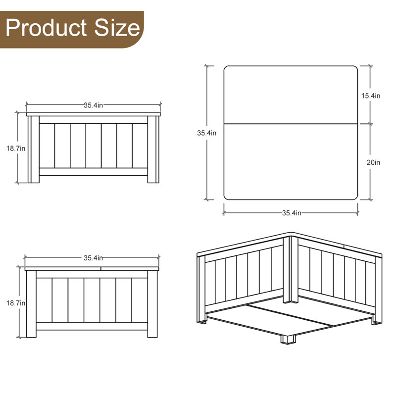 White and Brown Square Lift-Top Coffee Table with Storage