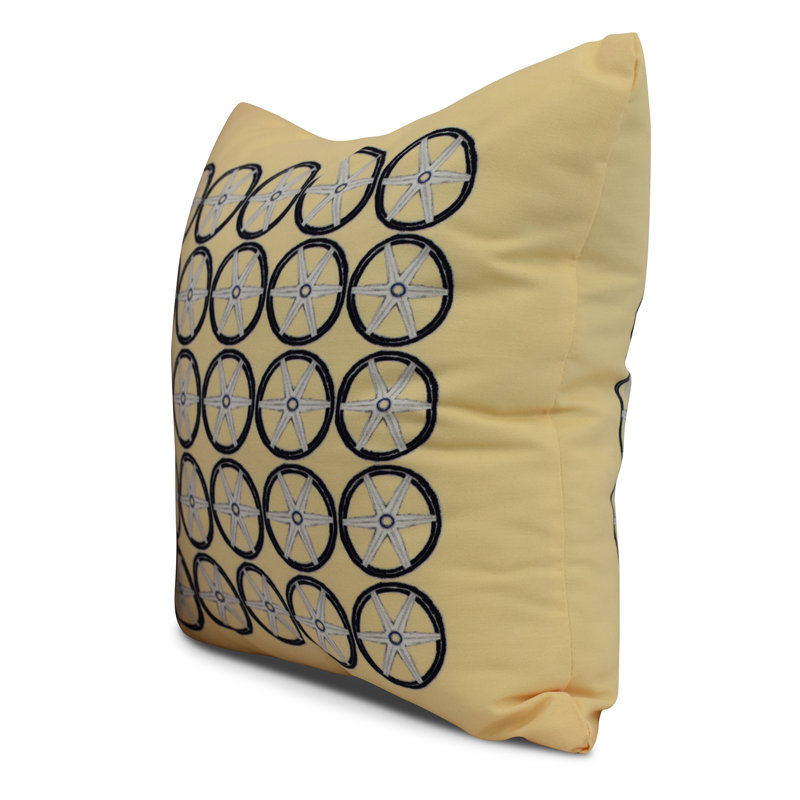 Housse et insert de coussin carré Nantucket, Jaune, 20 po x 20 po
