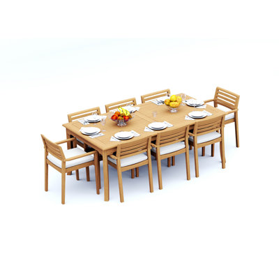 Montana Outdoor 9 - Piece Teak Dining Set