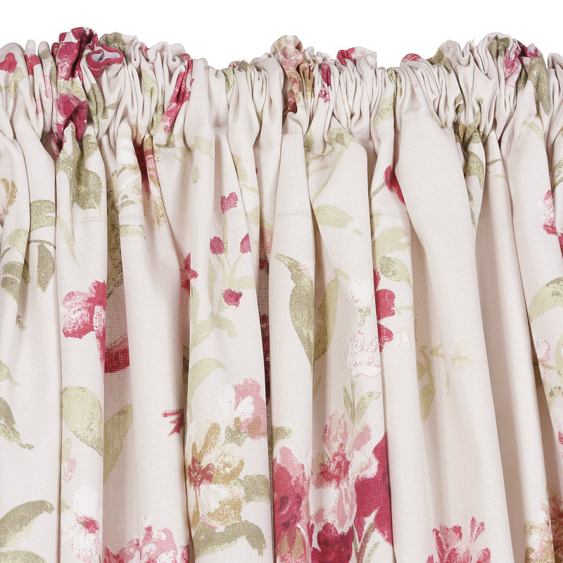 Cotton Room Darkening Curtain Pair, Width 168 x Drop 183 cm, Red