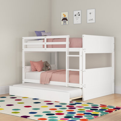 Isiah Full Over Full Wooden Bunk Bed with Twin Size Trundle