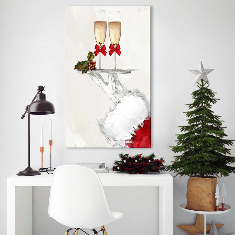 «Cheers Santa» par By Jodi - impression, Toile tendue, H 30 po x l 18 po x P 1 po
