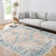 Oriental Machine Washable Rug Vintage Non Slip Area Rug with Rubber Backing for Living Room Bedroom