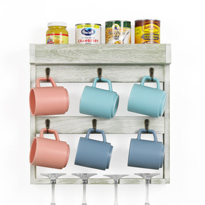 Lonniesha Solid Wood Wine Glass Rack