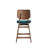 Scar Counter Height Chair Set Of 2, Teal Green Cushion, Walnut Brown-118445198
