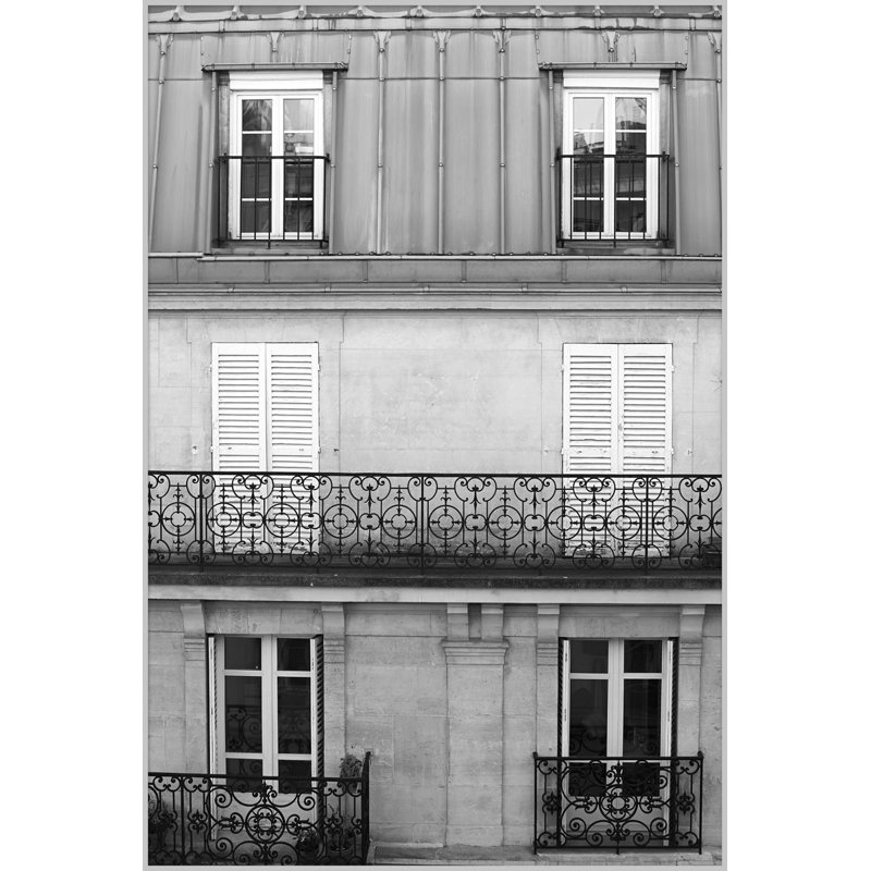 Shuttered Home Paris Print by Lillian August