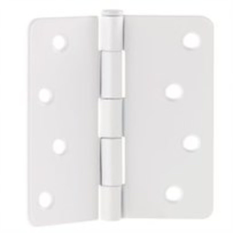 4" H x 4" W 6 Door Hinges, Painted White