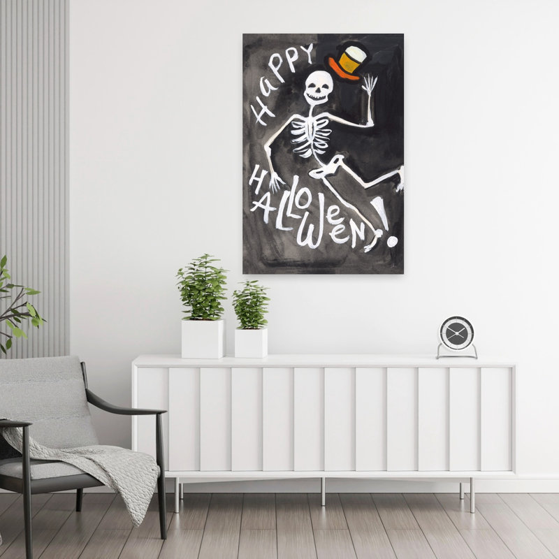 Joyeux Halloween, art contemporain abstrait, H 36 po x l 24 po