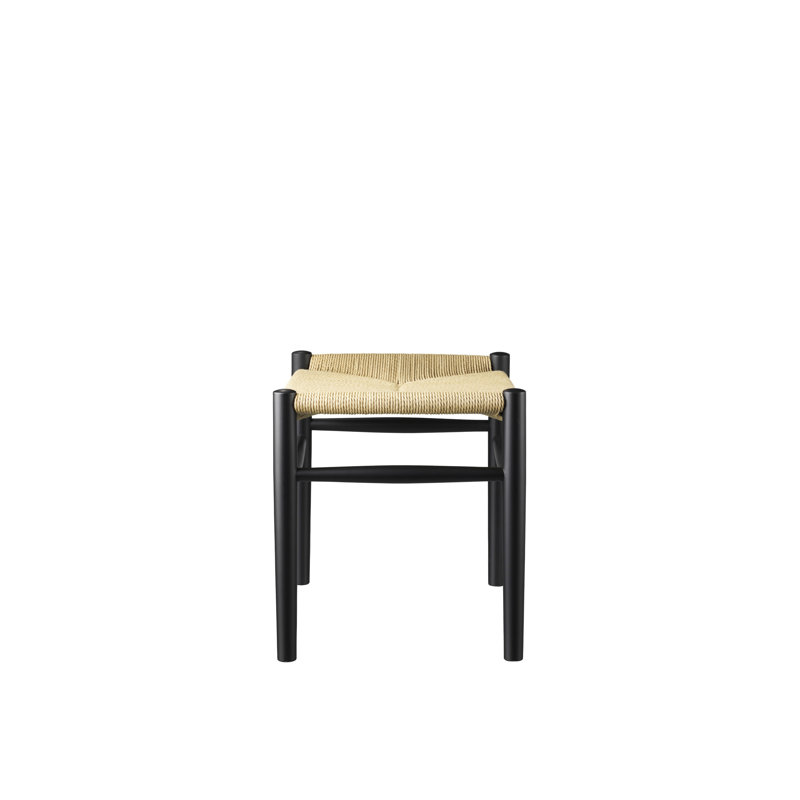 J83 Accent Stool, Jet Black/Nature