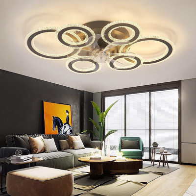 Modern Living Room Light Strip Fan