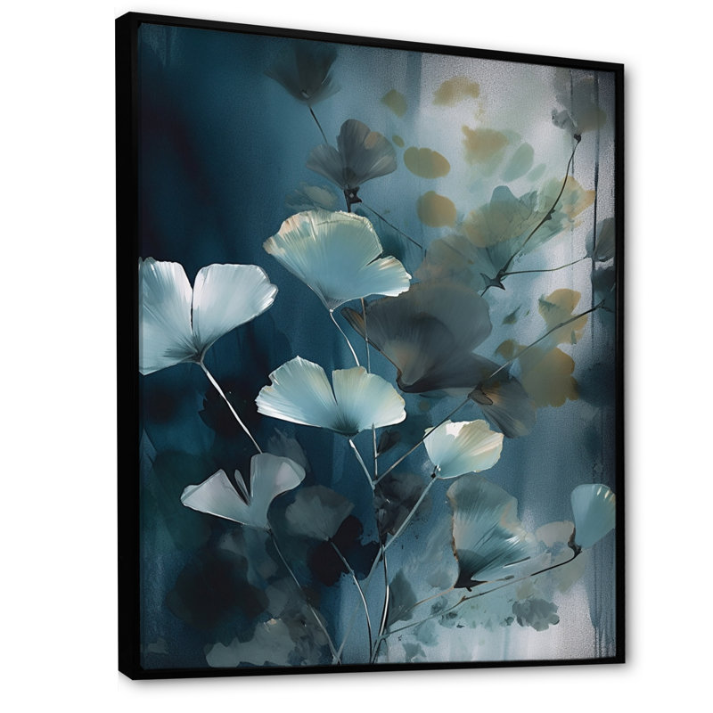 Rudaina Mystique de fougère II sur toile, H 20 po x l 12 po x P 1 po, Cadre flottant noir