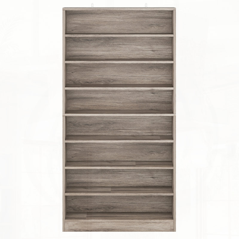 Armoire de rangement à chaussures autoportante à neuf niveaux, Gris