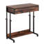 Table de bureau, bureau compact avec roues, bureau d'écriture à hauteur réglable, table basse mobile
