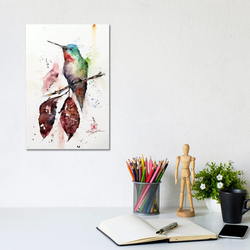 Autumn Hummer by Dean Crouser - Wrapped Canvas Painting, 20.32 cm H x 30.48 cm W