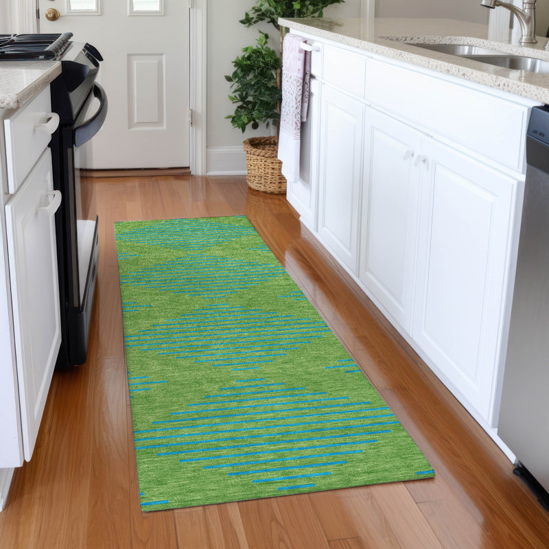 Premium Machine Washable Jahnke AMF1017 Geometric Rug, Runner 2'3" x 7'6"