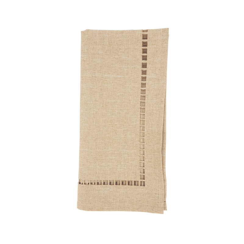 Laser-Cut Hemstitch Napkin (Set of 4), Beige