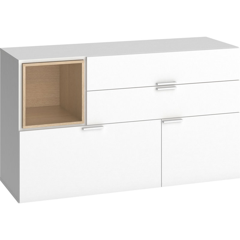 Reba 3 Drawer Sideboard, White