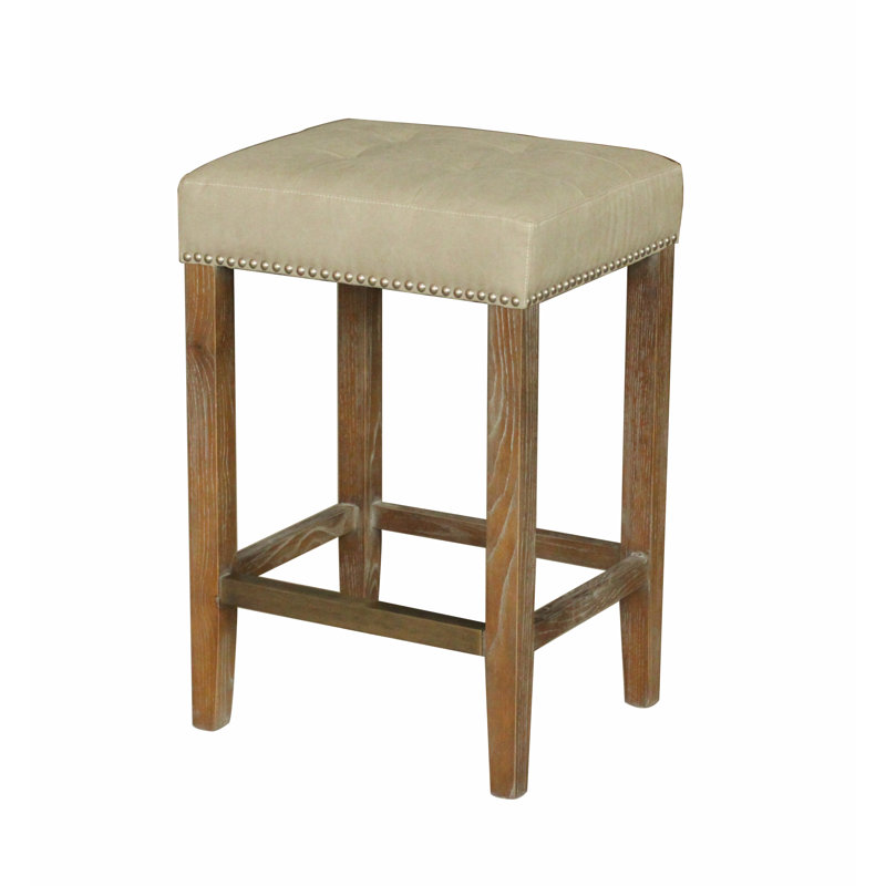 Tabouret de bar et de comptoir alaura, Tabouret de comptoir (siège d'une hauteur de 26 p, Beige, 4