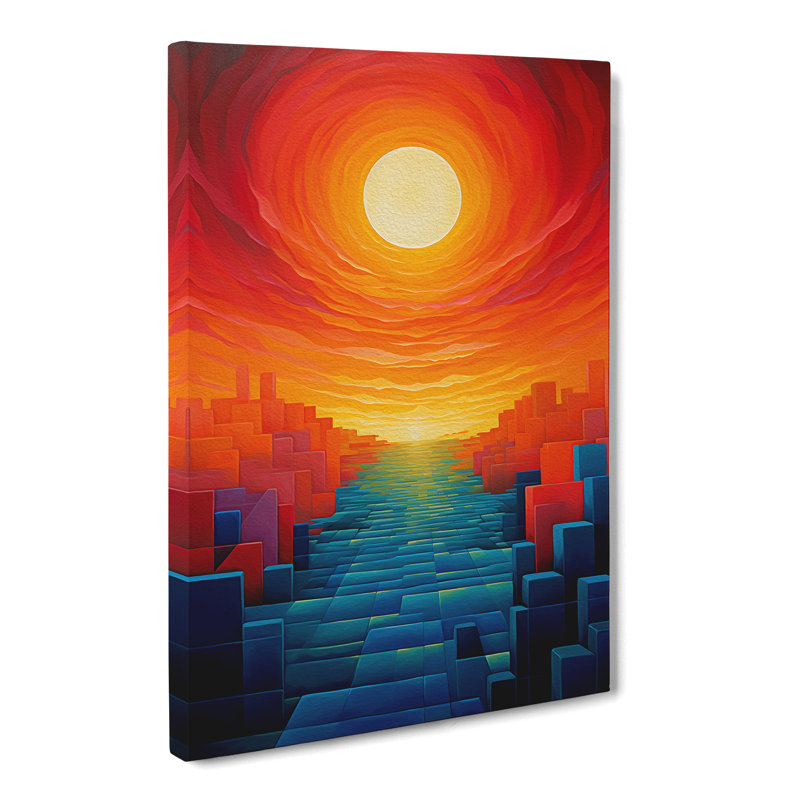 Sunset Orphism - Wrapped Canvas, 50cm H x 35cm W x 3cm D