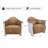 Tufted Genuine Top Grain Leather Armchair-1162847525