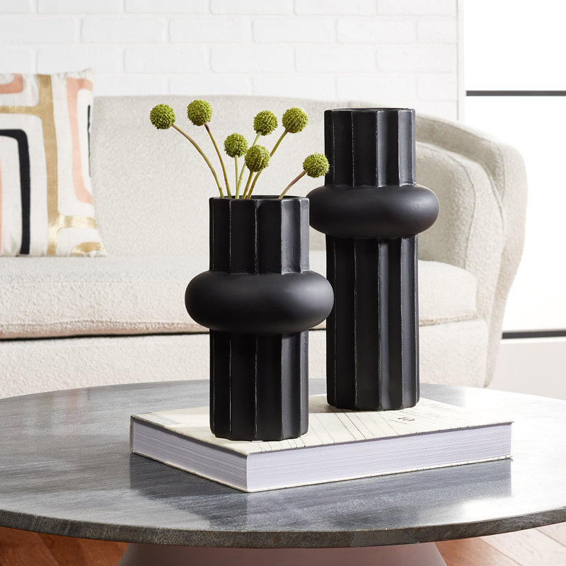 Vase de table Keita, Noir antique