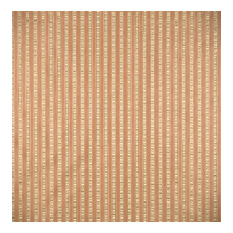 Tissu rayé à rayures, Pêche / Beige