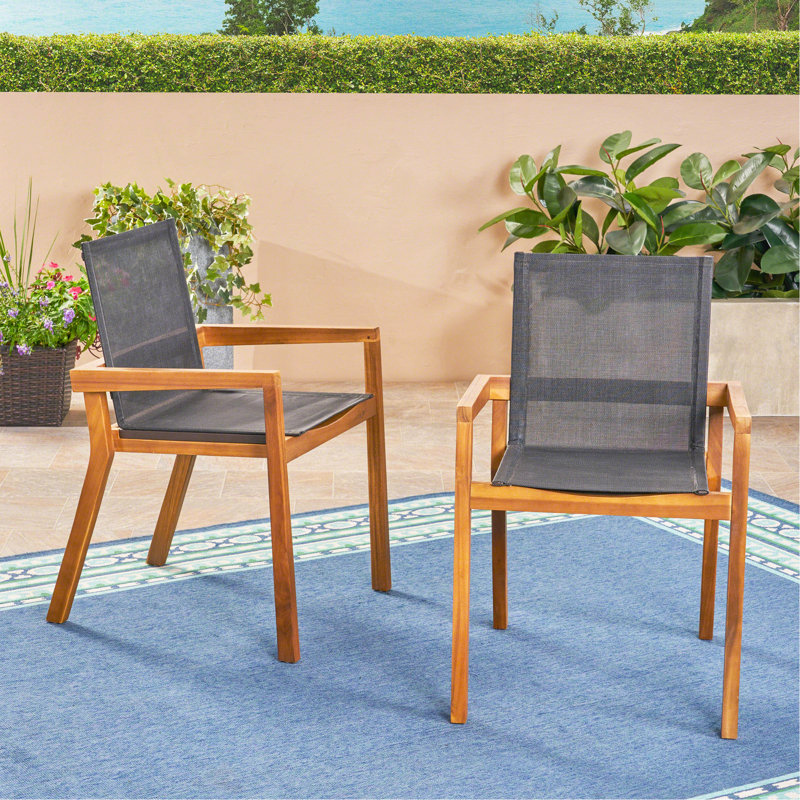 Chaise de salle à manger, ensemble de 2, Teck