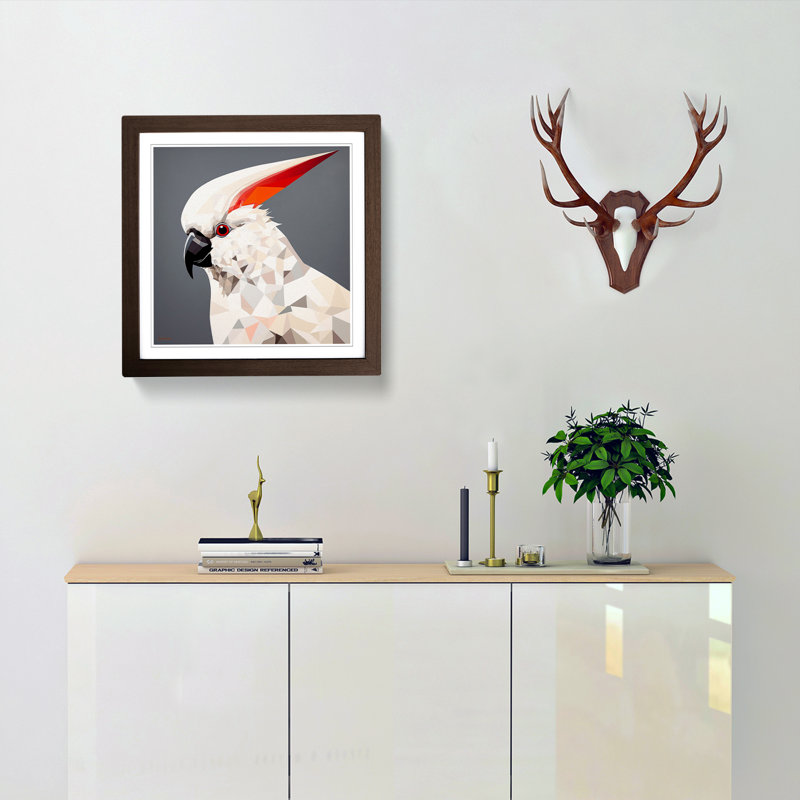 Cockatoo Constructivism No.4 - Framed Print, Walnut