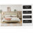 Solid Wood Platform King Bed With Rattan-1250003215