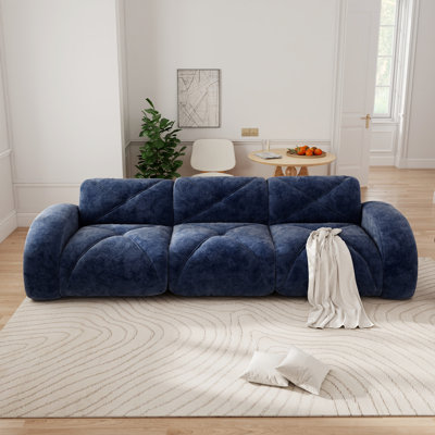 110" Modular Upholstered Boneless Couch For Living Room
