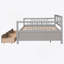 Lit de jour polyvalent et fonctionnel en bois avec deux tiroirs pour la détente, le rangement et une expérience de vie améliorée-414983103