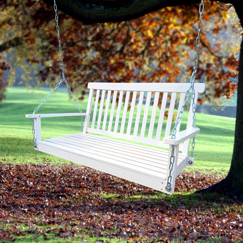 Balancelle de patio 2 places Outsunny, Blanc, 47,2 po