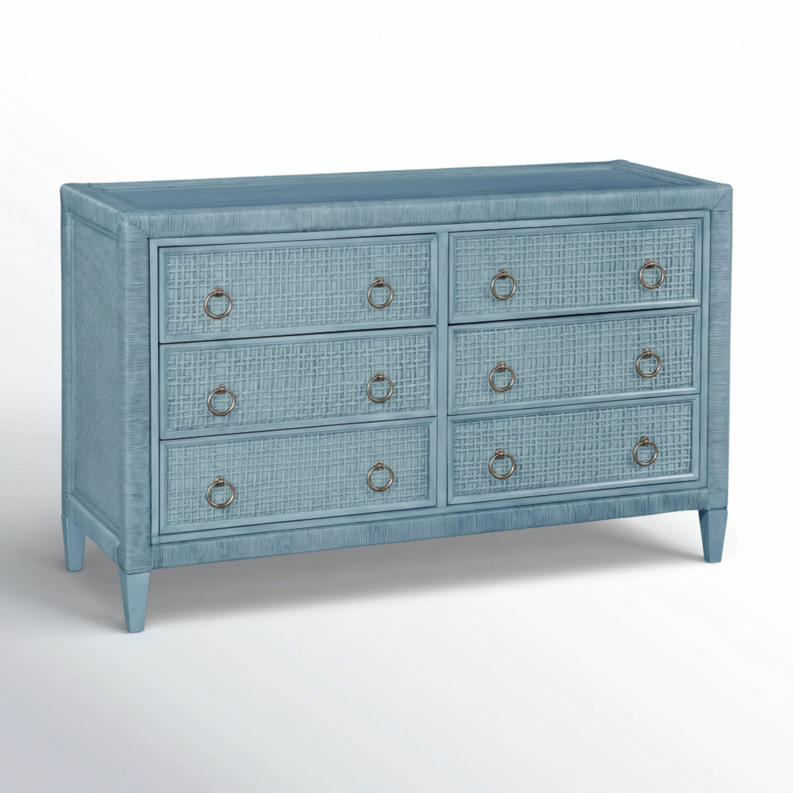 Monterey 54" Double Dresser, No, Satin Nickel, Flax