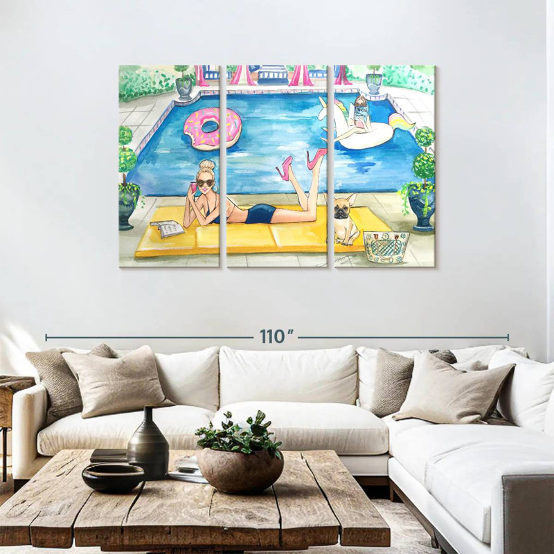 Gillard Summer Pool Party, 48" H x 74" W