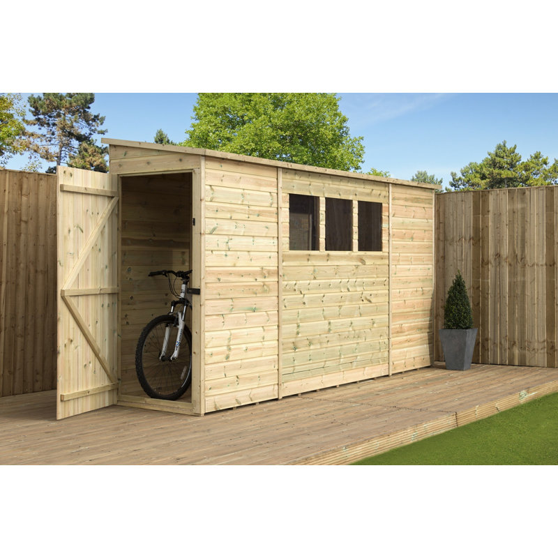 Shiplap Pent Wooden Shed, 3ft. W x 9ft. D