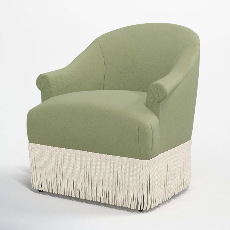 Fauteuil à oreilles Callie, Velours de printemps classique, Ivoire