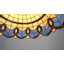 Luminaire suspendu en verre coloré rétro 15,5 pouces à intensité variable Tiffany